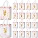 Locmeo 24 Pcs Floral Fairy Party Favor Bags with Handles Reusable Non Woven Floral Fairy Goodie Bags Pink and Purple Candy Treat Gift Bag for Girl Boy Birthday Baby Shower Party 8 x 4 x 10 Inch - Image 1