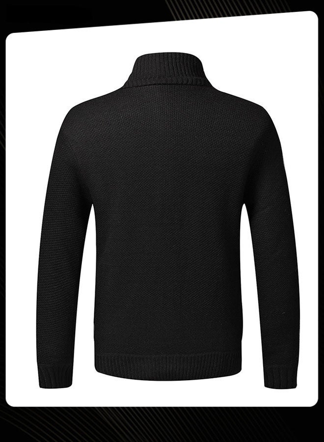 Men Autumn and Winter Outdoor Windproof Warm Knitted Cardigan - Image 3