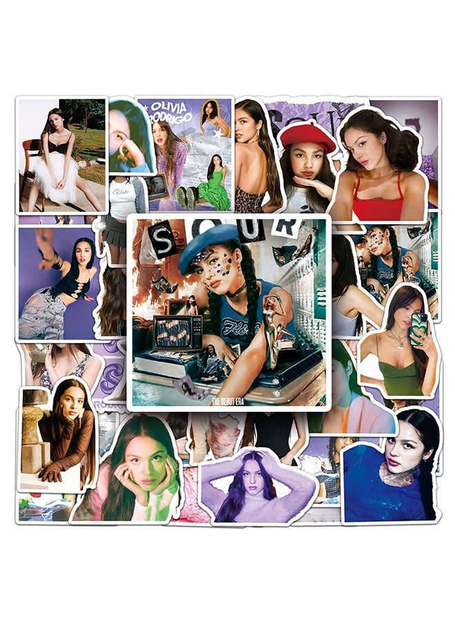 50-Piece Olivia Rodrigo Cute Vinyl Waterproof Sticker - Image 2
