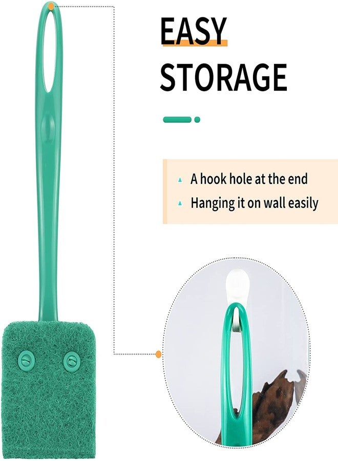 VAYINATO® Green Double Side Scratch Free Aquarium Fish Tank Sponge Algae Cleaner 10 Inch Length by Petzlifeworld - Image 3