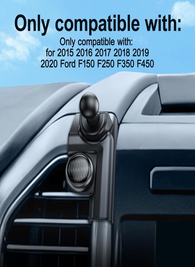 ELOHEI Phone Mount for Ford F-150 with Custom Base, Custom Fit Car Phone Holder for F150 2015 2016 2017 2018 2019 2020 Car Accessories (HE05) - Image 2