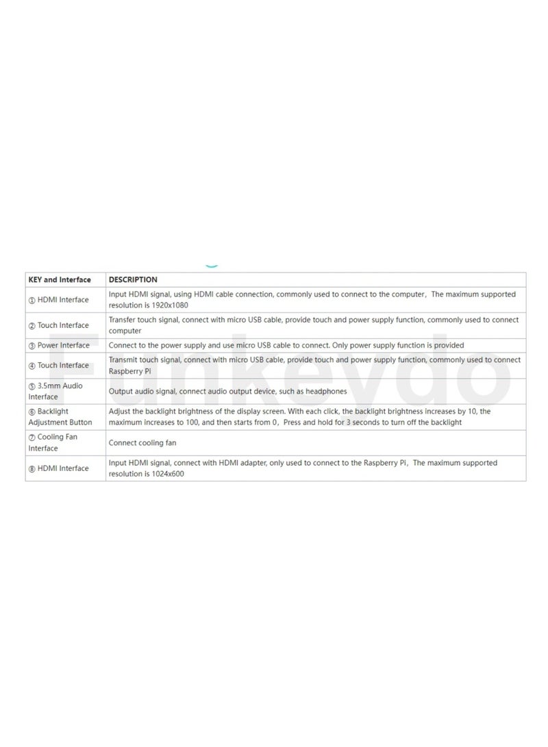 Raspberry Pi 7 Inch HDMI Touch Screen Monitor Portable 1024x600 IPS Display for Raspberry Pi Windows 10 Compatible - Image 3