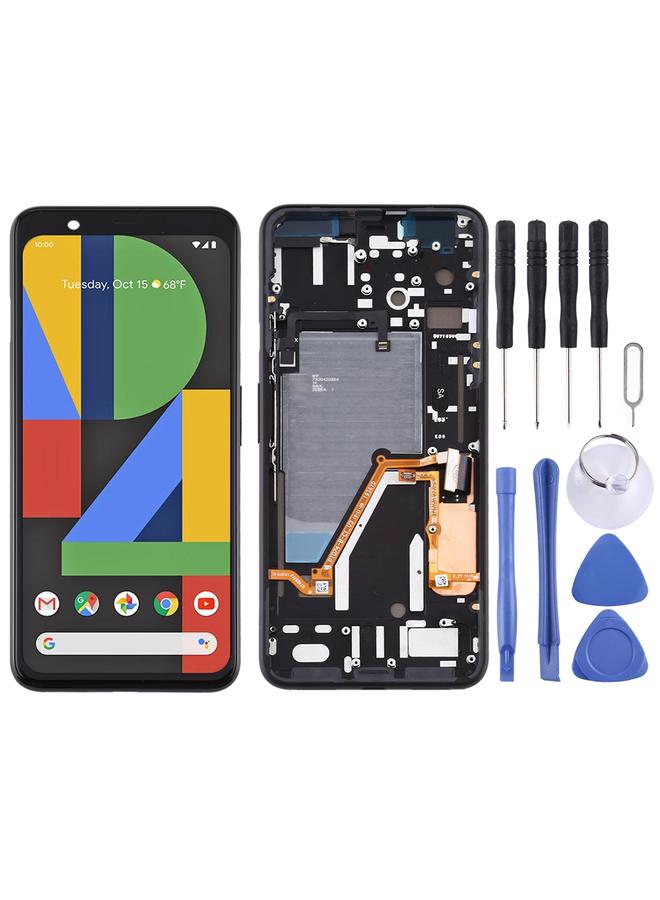 erorex Replacement LCD Screen and Digitizer Full Assembly with Frame for Google Pixel 4XL Black - Image 1