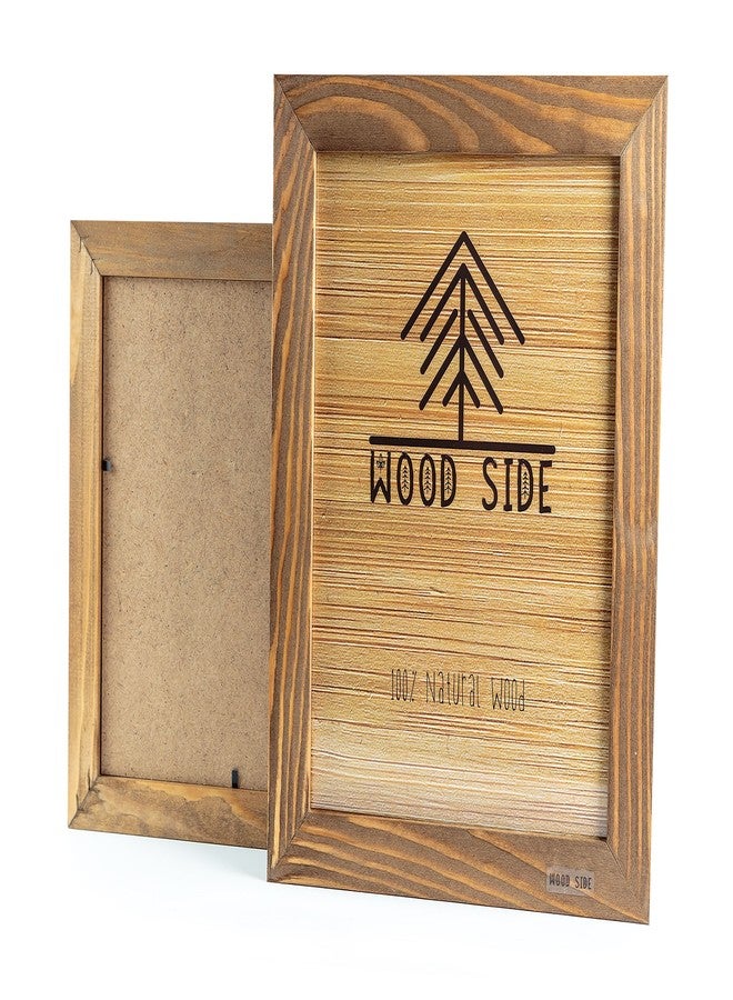 Woodside Rustic Wooden Picture Frame 11x14 Inch - Natural Solid Eco Distressed Wood for Wall Mounting Photo Frame - Walnut - Image 5