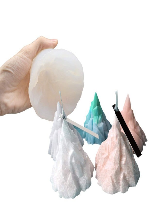 NUOMI Silicone Mousse Mold 3D Irregular Mountain Candle Mold Cake Baking Mold for DIY, Caketopper, Cake Decoration, Chocolate, Ice Cream, White - Image 5