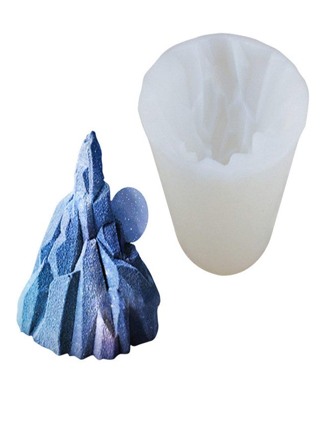 NUOMI Silicone Mousse Mold 3D Irregular Mountain Candle Mold Cake Baking Mold for DIY, Caketopper, Cake Decoration, Chocolate, Ice Cream, White - Image 1