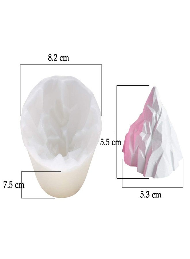 NUOMI Silicone Mousse Mold 3D Irregular Mountain Candle Mold Cake Baking Mold for DIY, Caketopper, Cake Decoration, Chocolate, Ice Cream, White - Image 2