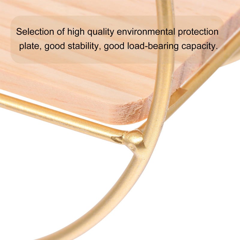 Gold Round Iron Floating Shelf Wall Mounted Storage Rack For Living Room Bedroom - Image 5