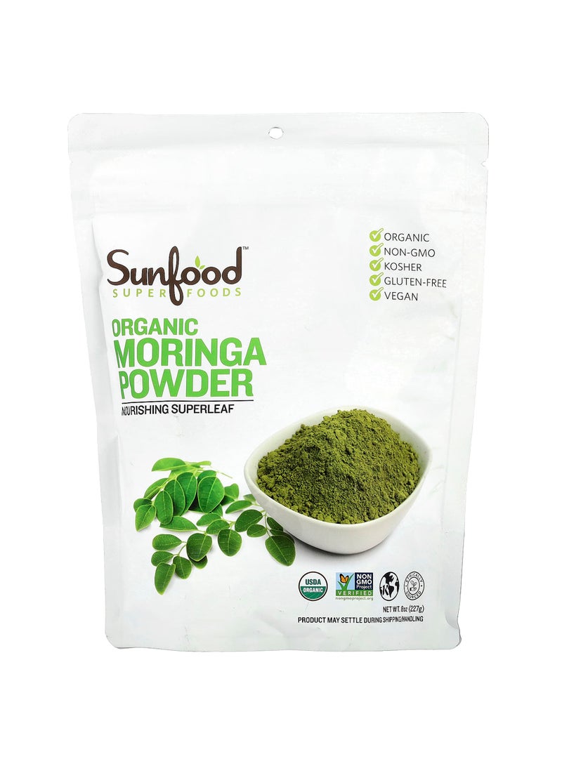 Organic Moringa Powder, 8 oz (227 g)