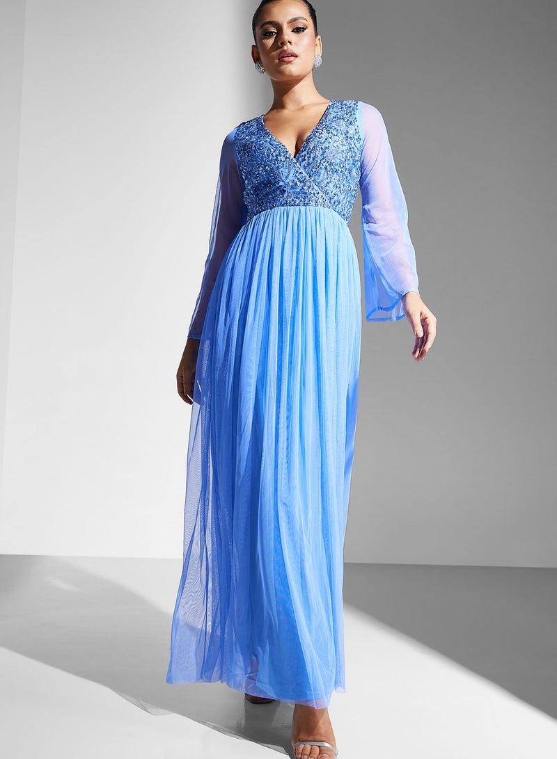 Namshi x Embellished Bodice Dress  - Image 1