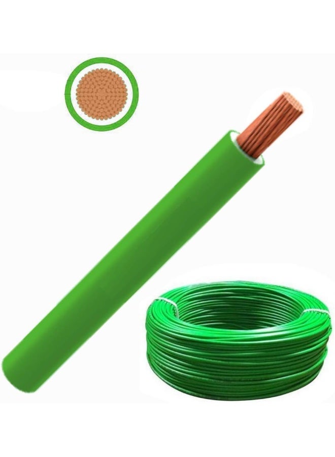 Rr Multi Strand Pure Copper Single Core Flexible Cables | Trirated Electrolytic Conductor Up To 105C Fire Resist Electric Panel Wire | Bs6231 Iso9001 Ce Compliant 100Y(90M) Roll (1.5Mm, Green) - Image 1