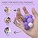 Ahorasky Fidget Toys 8Pcs Magnetic Attraction Stress Balls with Silicone Shell and Storage Box for Adults to Calm Restless Hands and Anxious Mind Silicone Roller Magnet Balls Sensory AdultsPurple - Image 3
