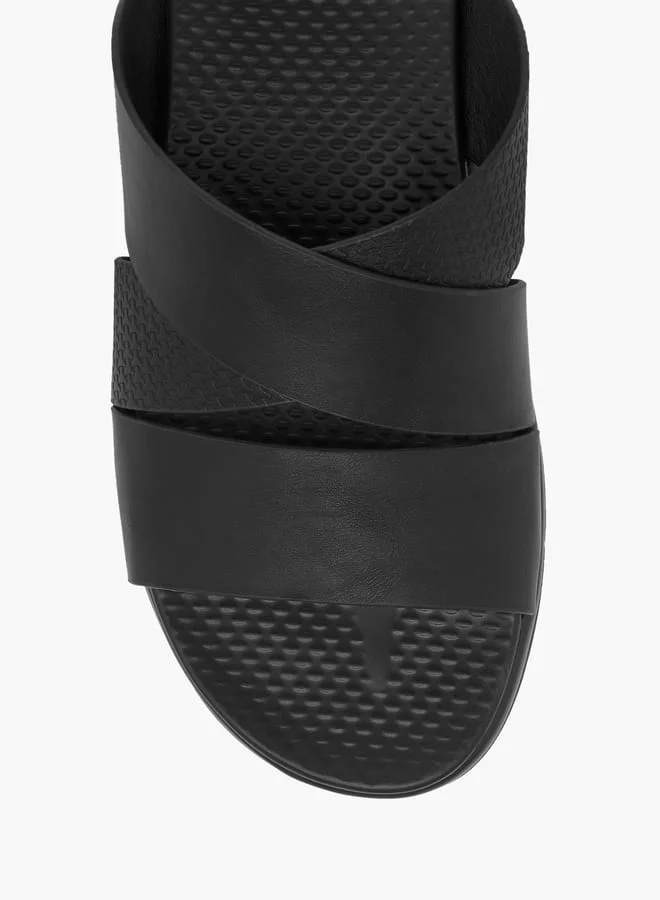 LBL by Shoexpress Men Textured Slip-On Cross Strap Sandals