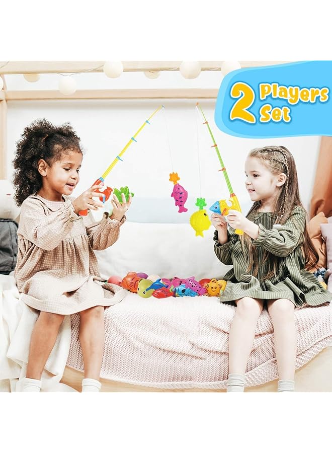 إيروريكس مجموعة ألعاب صيد السمك المغناطيسية للأطفال، طاولة مائية، حوض استحمام، لعبة حفلات للأطفال مع شبكة وقضيب - Image 5