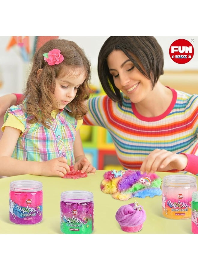 FUN KIDZ 35.16 FL OZ Cloud Unicorn Slime for Girls 6-8, FunKidz 1040 ML Rainbow Premade Slime Toy Pack Birthday Party Gifts for Kids - Image 2
