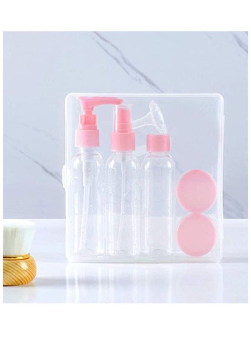 LOWHAT 6-Piece Mini Portable Empty Travel Cosmetics Bottles White Clear - Image 2
