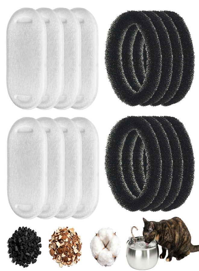 KEUYE Filters Compatible with Kittyspout for 135oz/4L,Cat Water Fountain Filters Replacement,8 Pack - Image 1