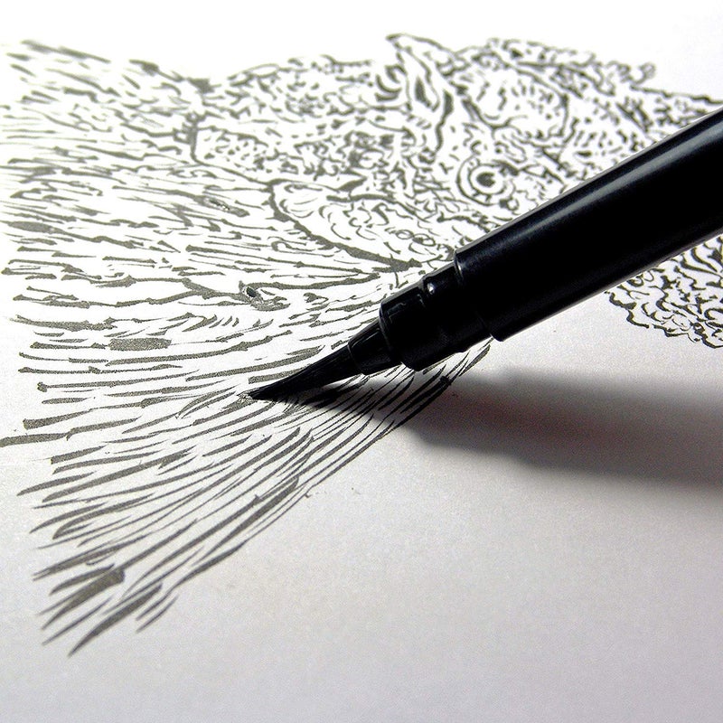 Pentel Pocket Brush Pen 1/Pkg-Black - Image 4