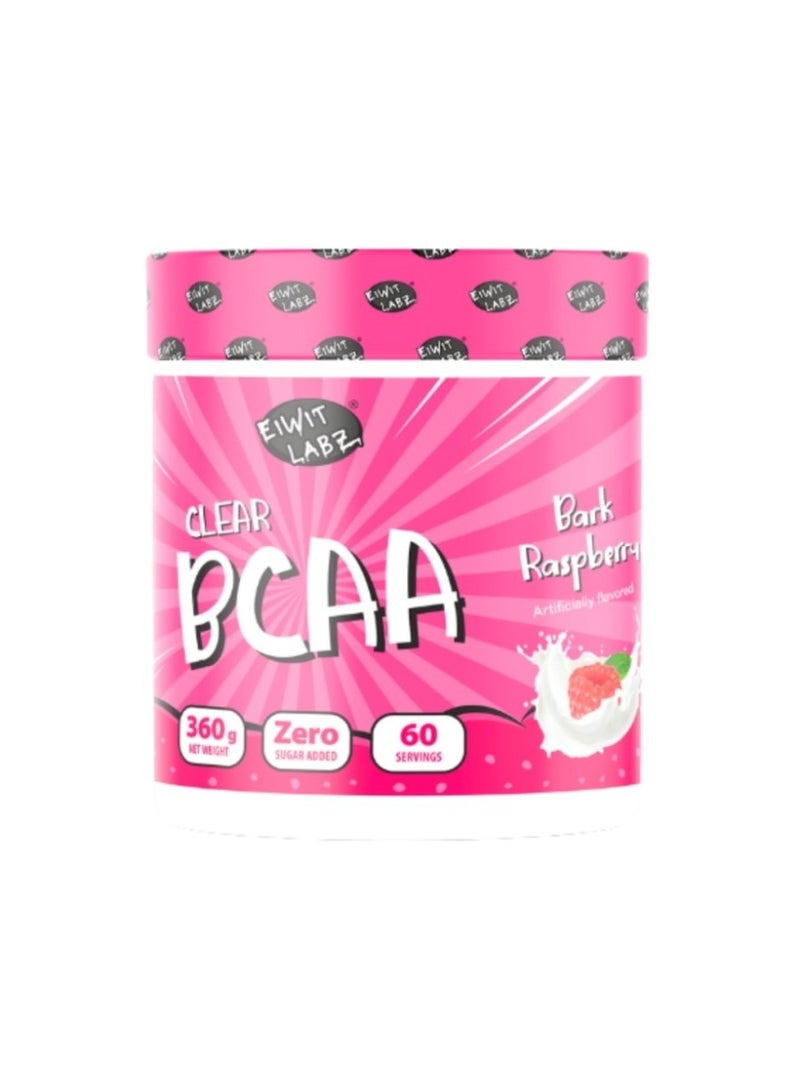 Eiwit Labz Clear BCAA Intraworkout 60 Servings Raspberry Flavor Amino Acids Drink For Hydration Recovery And Performance Support