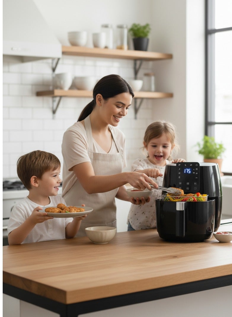 أريون اريون قلاية الهوائية الرقمية 6.5 لتر، 1800 واط - قلي صحي، درجة حرارة قابلة للتعديل ومؤقت 60 دقيقة (موديل: AR-6500AFDI) - Image 3