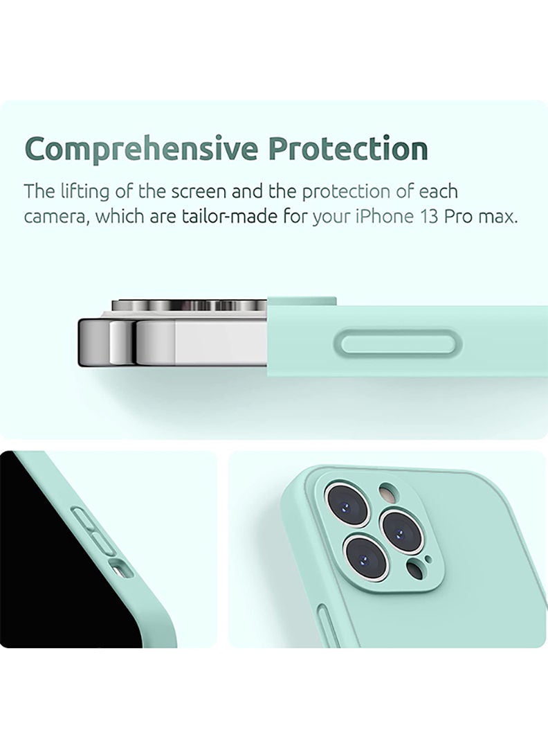 Theodor Protective Case Cover For APPLE IPHONE 13 PRO LIQUID SILICON MINT GREEN  - Image 2
