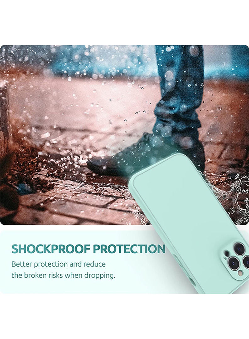 Theodor Protective Case Cover For APPLE IPHONE 13 PRO LIQUID SILICON MINT GREEN  - Image 4
