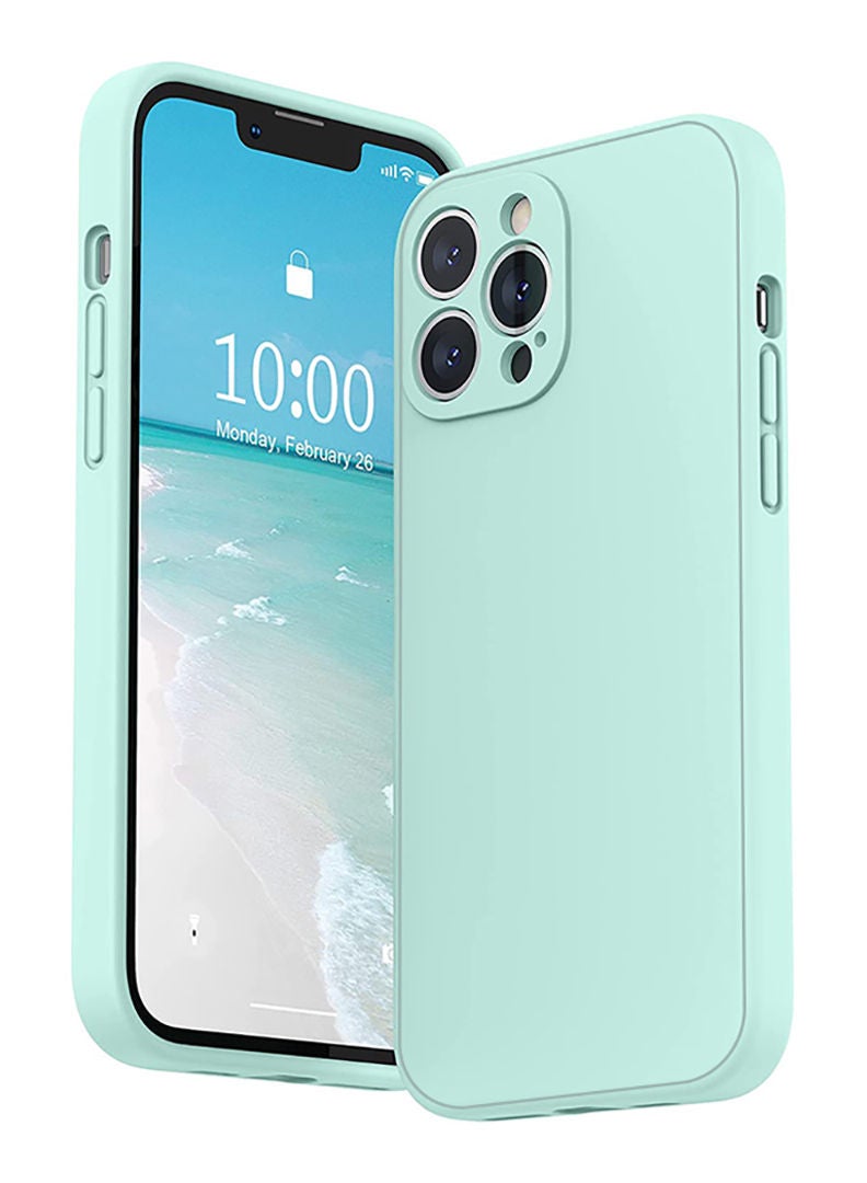 Theodor Protective Case Cover For APPLE IPHONE 13 PRO LIQUID SILICON MINT GREEN  - Image 1