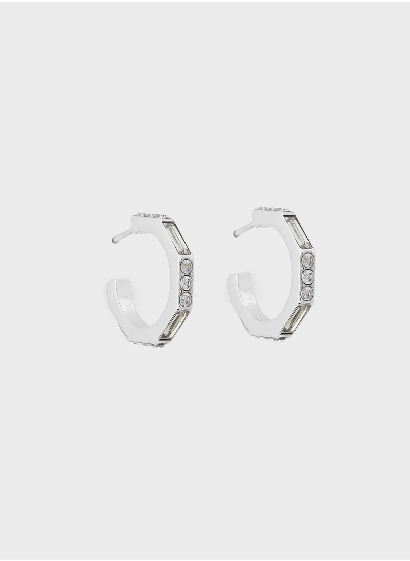 فورلا Sparkling Hoop Earrings