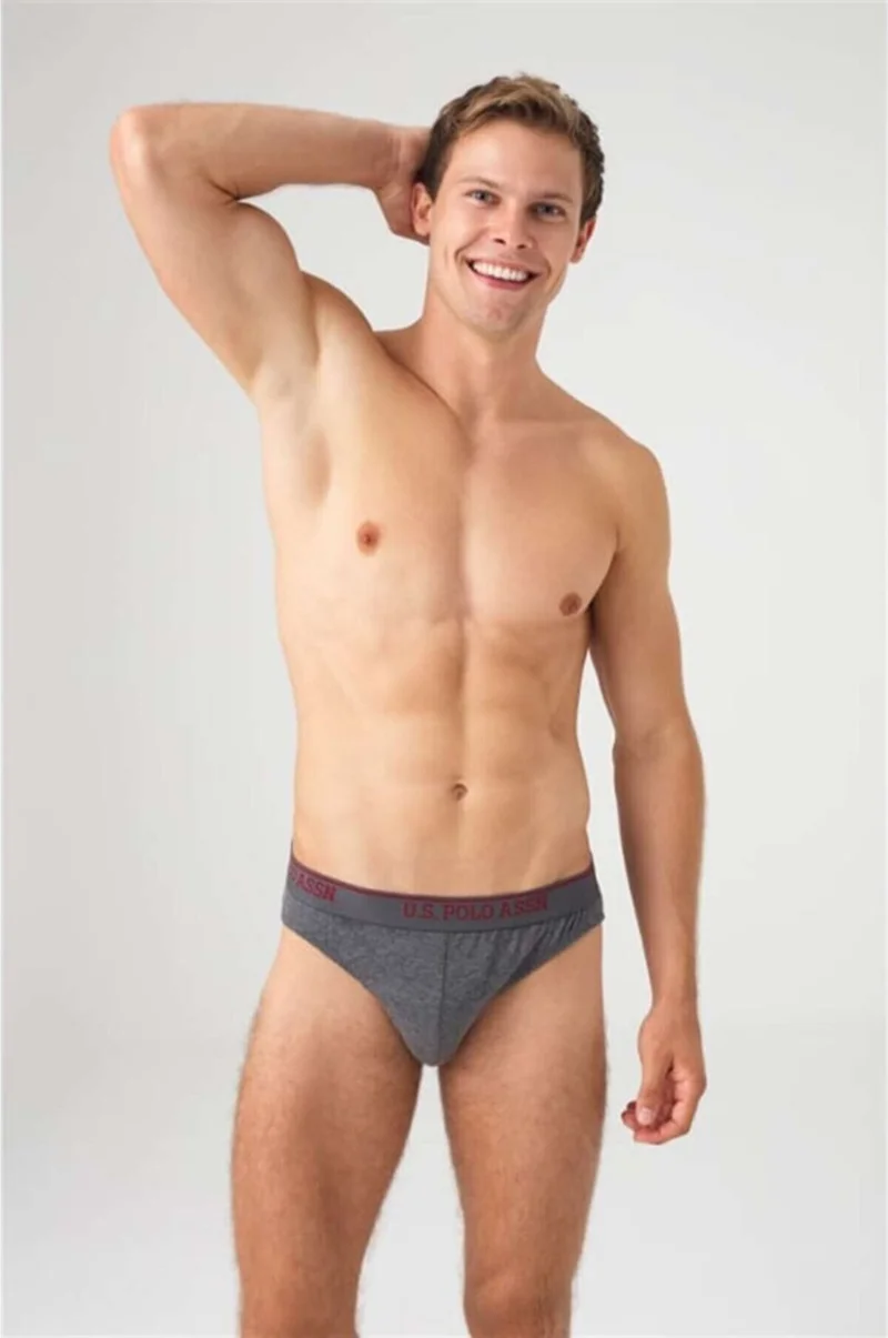 U.S. Polo Assn. Men's Black Anthracite Navy Blue 3-Pack Briefs
