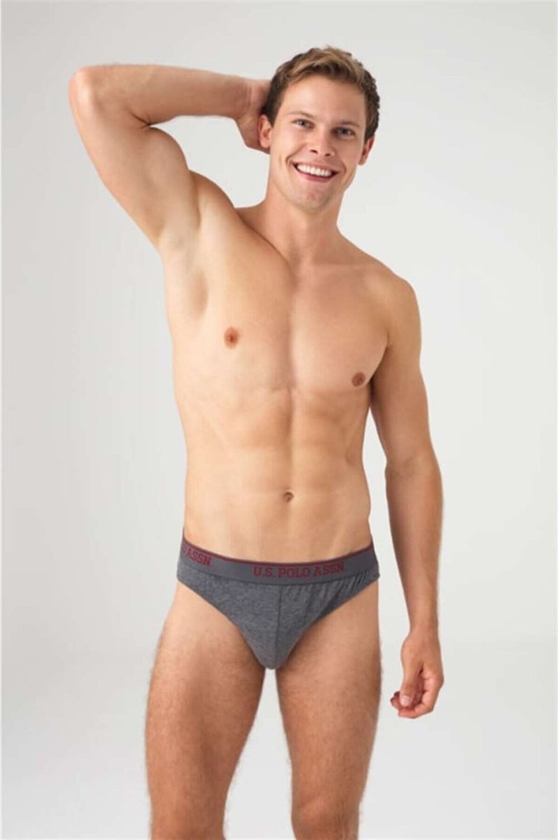 U.S. Polo Assn. Men's Black Anthracite Navy Blue 3-Pack Briefs - Image 4