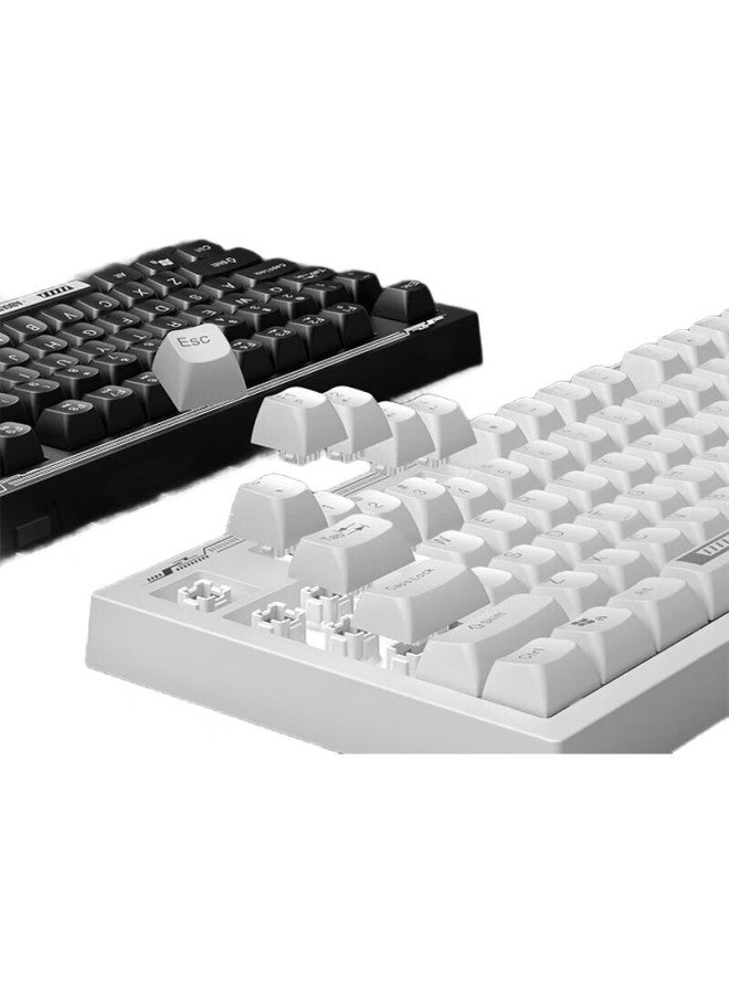 HP Hp K300 Mechanical Feel Keyboard, High Aesthetic Value, Pure White, 98 Customizable Layout, Hot-Swappable Wired Laptop Gaming Keyboard, Quiet Low-Noise Wear-Resistant Office Keyboard - Image 1