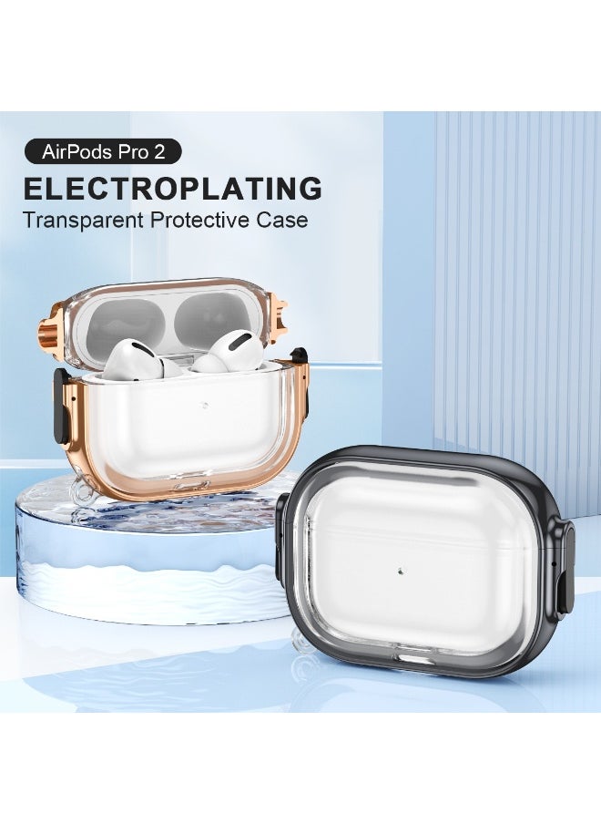 Generic - Fashion Transparent Plating Protective Case Cover for Apple AirPods Pro2 for Men Women - Image 1