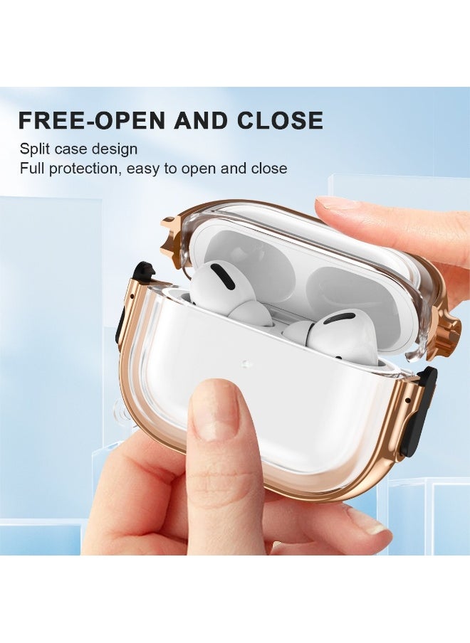 Generic - Fashion Transparent Plating Protective Case Cover for Apple AirPods Pro2 for Men Women - Image 1