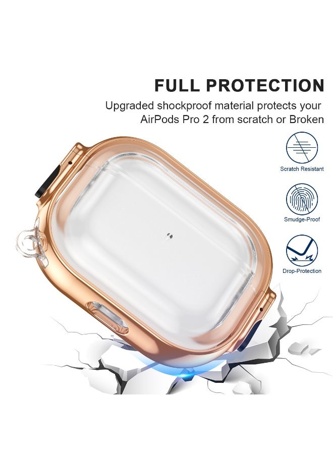 Generic - Fashion Transparent Plating Protective Case Cover for Apple AirPods Pro2 for Men Women - Image 1