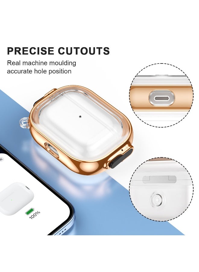 Generic - Fashion Transparent Plating Protective Case Cover for Apple AirPods Pro2 for Men Women - Image 1