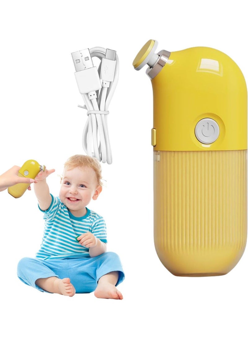 MOCOM Electric Fingernail File for Baby & Family – Portable USB Rechargeable Nail Grinder, Gentle Safe Nail Polisher for Kids, Teens & Adults, Ergonomic Multi-Functional Manicure Tool - Image 2