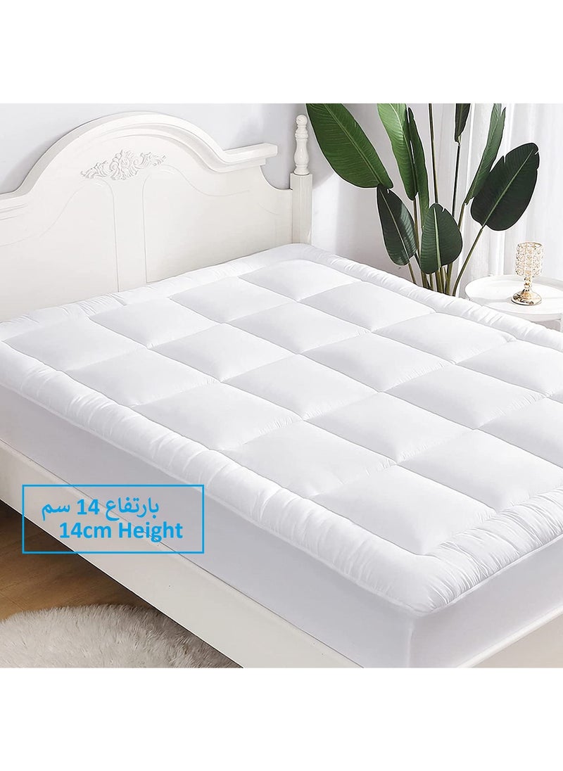 BABYCARA Mattress Topper Cover 14 Cm Felt Extra Thick Extra Plush and Super Soft Available In All Sizes  - Image 1