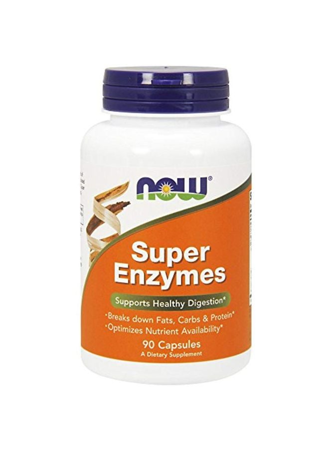 Now Foods Super Enzymes Dietary Supplement - 90 Capsules - Image 1
