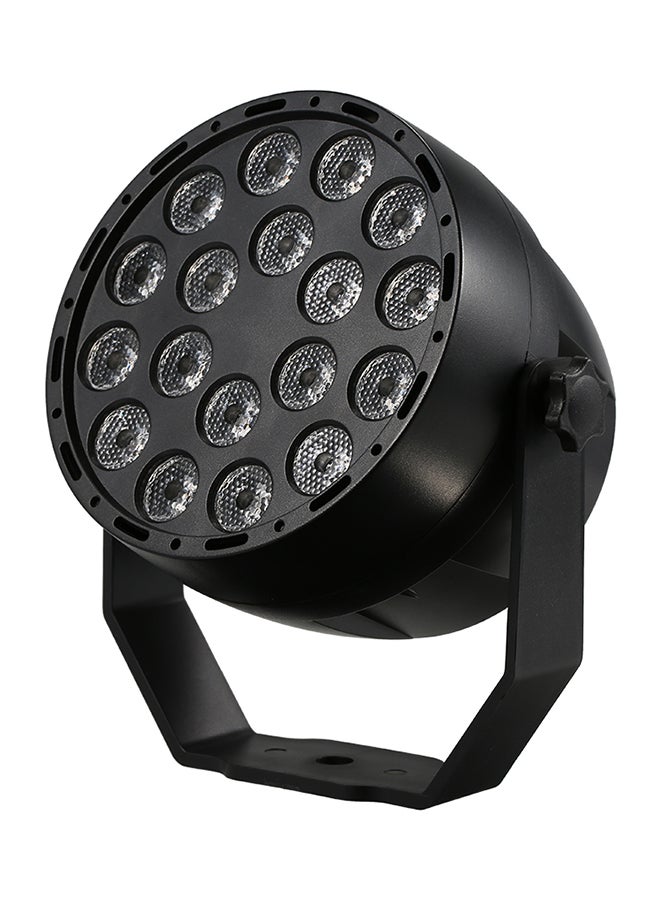 Loquat 18 LED Mini RGB Stage Par Light Sound Activated Auto Run Control Lighting Fixture Black 0.457kg - Image 1