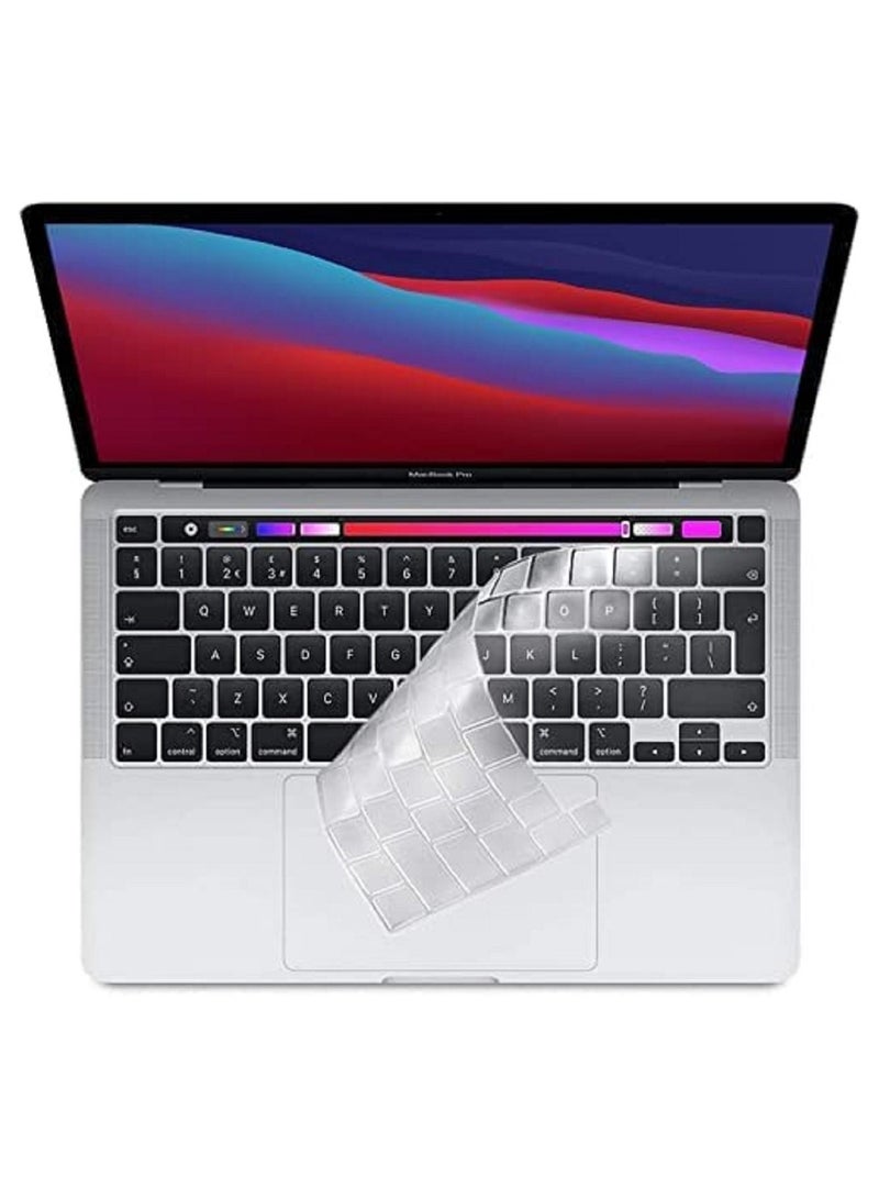 AMM UK Layout Skin Protective Keyboard Cover For MacBook New Pro 13 and 16-Inch Clear - Image 3