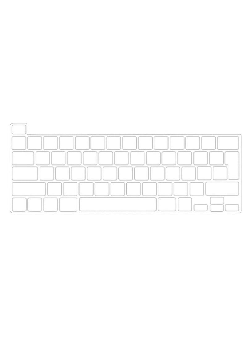 AMM UK Layout Skin Protective Keyboard Cover For MacBook New Pro 13 and 16-Inch Clear - Image 1