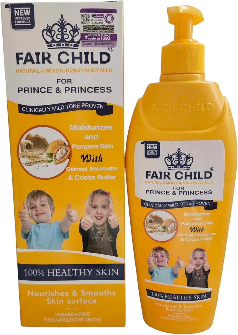 Fair Child Natural Moisturizing Body Milk with Oatmeal Shea butter Cocoa butter 400ml