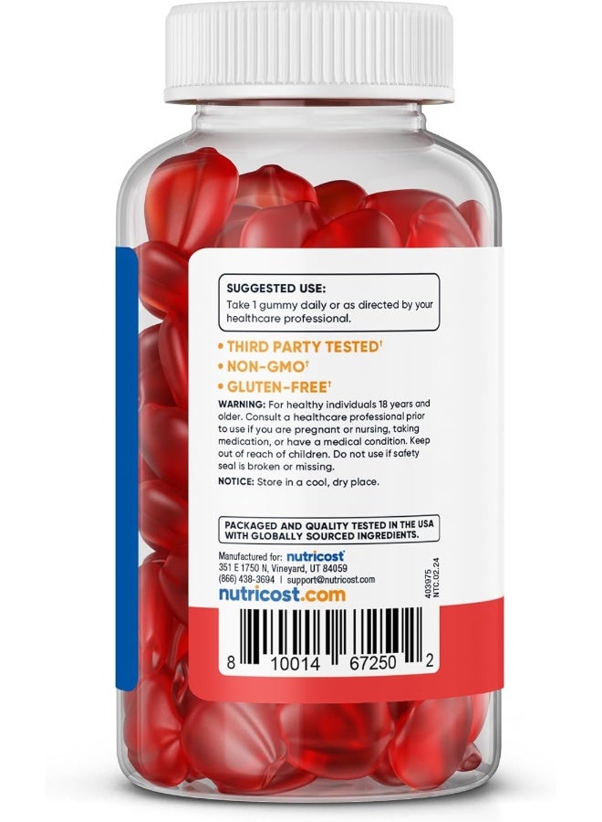 Nutricost Apple Cider Vinegar 500Mg, 60 Gummies, Apple Flavored - Gluten Free, Non-Gmo, No Corn Syrup - Image 3