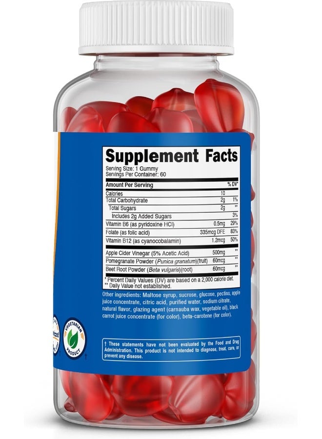 Nutricost Apple Cider Vinegar 500Mg, 60 Gummies, Apple Flavored - Gluten Free, Non-Gmo, No Corn Syrup - Image 4