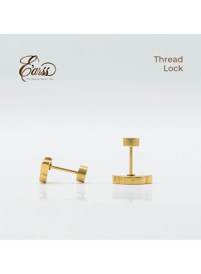 Earss Gold Enameled Butterfly Stud Earrings For Kids, Gold Plated - Image 5