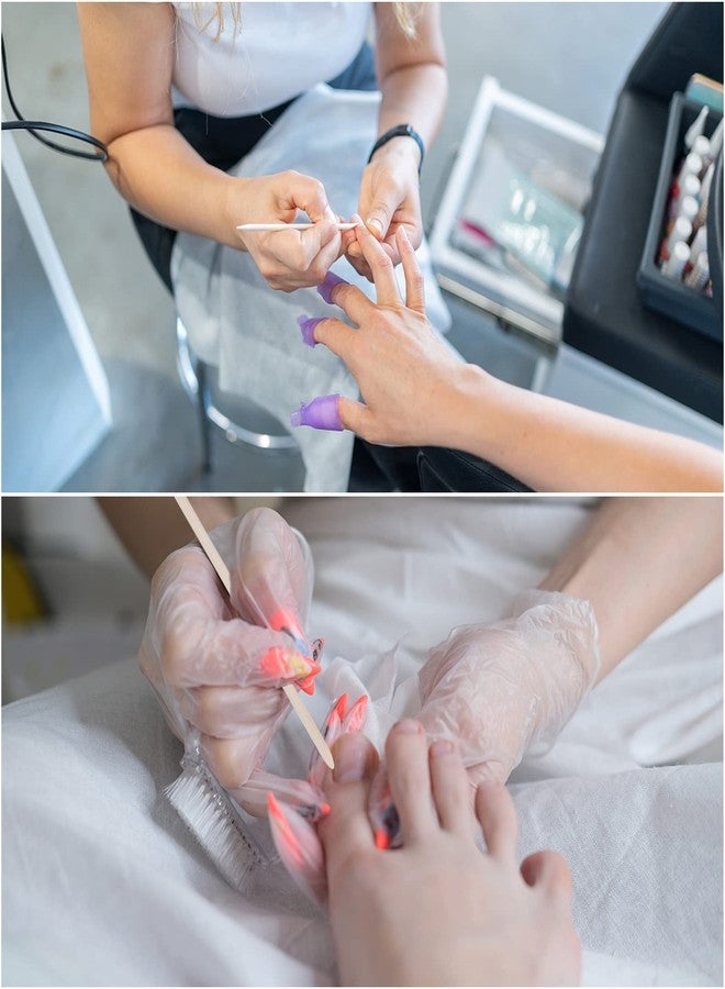 Tecbeauty 400pcs Nail Files Kit- 200 Mini Nail Files 180/240 Grit, 200pcs Orange Nail Sticks Pedicure Wood Cuticle Pushers - Image 5