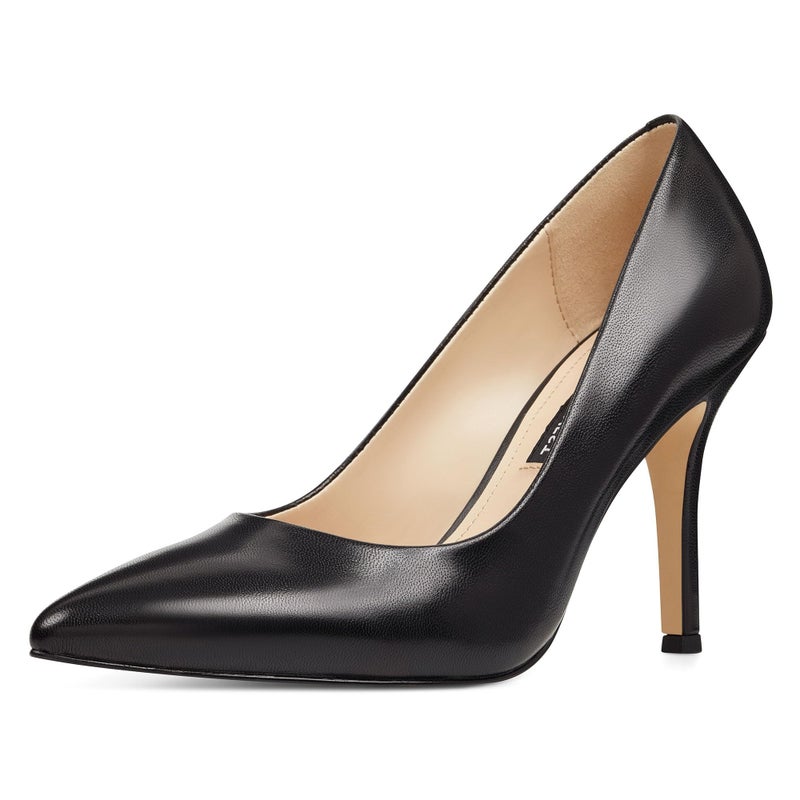 Nine West Womens Flax Pump Black Leather 75