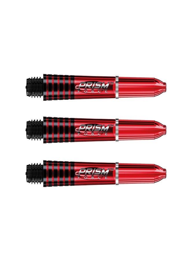 WINMAU Prism Force Red Short Polycarbonate Dart Stems - 1 Set per Pack (3 Shafts Total) - Image 1