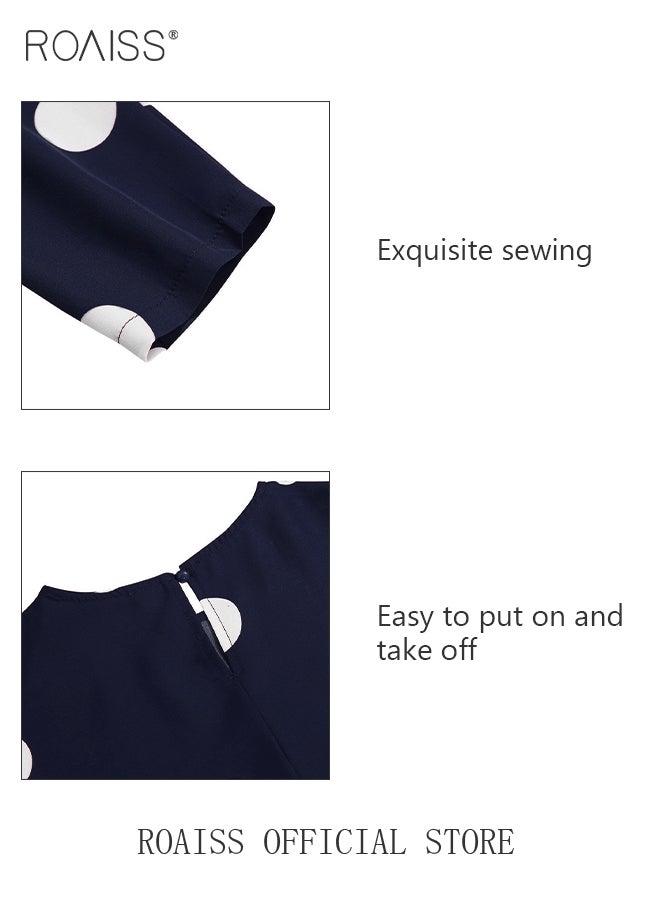 رويس فستان نسائي بأكمام طويلة عتيق زخرفة منقطة  تنورة طويلة بحزام بحواف كبيرة ملابس إسلامية إسلامية - Image 5