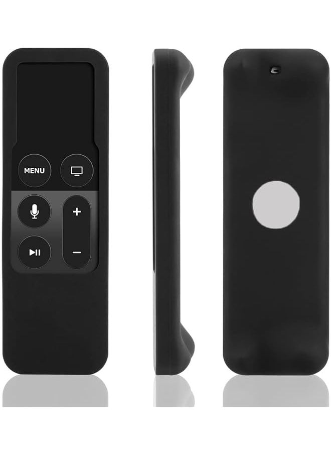 erorex - Remote Case For Tv 4Th Generation Protective Case For Tv Siri Remote 2021 Lightweight Anti Slip Shockproof Silicone Cover For New Tv 4K Gen 4 Siri Remote Controller Black - Image 1